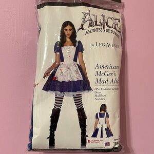 OFFICIAL American McGee Alice madness returns dress cosplay costume leg avenue